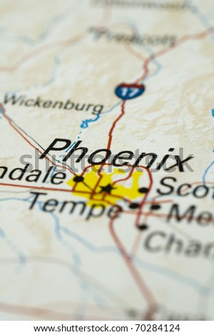 Map of Phoenix. Map is Copyright Free Off a Government Website.
