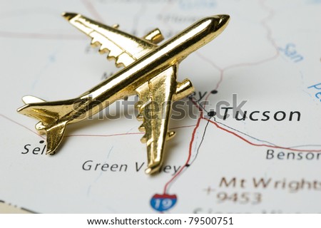 Plane Over Tucson Map, Map is Copyright Free Off a Government Free Website.