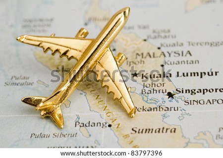 Plane Over Malaysia, Map is Copyright Free Off a Government Website - Nationalatlas.gov