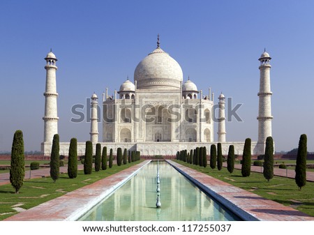 Taj Mahal , A Famous Historical Monument, A Monument Of Love, The Greatest White Marble Tomb In India, Agra, Uttar Pradesh