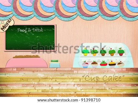 Coffee  Bakery Shop on Coffee And Bakery Display On Shop Stock Photo 91398710   Shutterstock