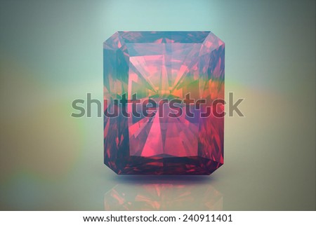 ruby gem on white background (high resolution 3D image)