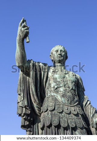 Statue of Julius Caesar that is near Trajan\'s Forum, Rome, Italy