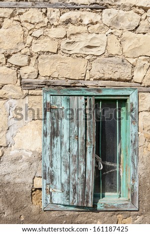 Window of a house in Country side, Anatolia, Turkey