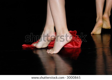 Feet of dancing girls