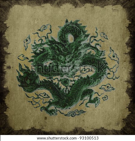 dragon background, canvas texture