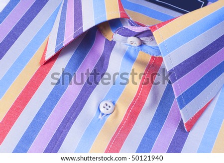 Clothing shirt with colorful strips for background fashion concepts