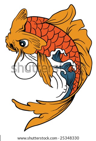 stock vector japanese art vector koi fish hand drawn