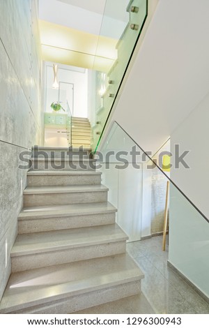 View of  marble stairs in modern house- Home Styling
