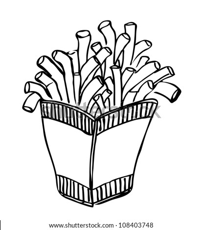 French Fries Stock Vector Illustration 108403748 : Shutterstock