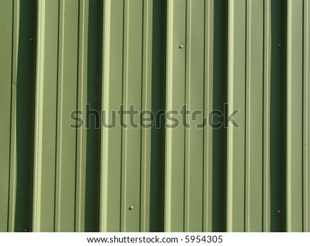 green metal siding