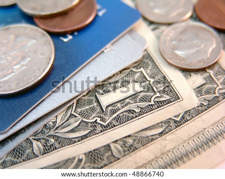 credit card with spare change