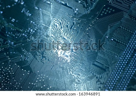 Abstract background of a CPU motherboard