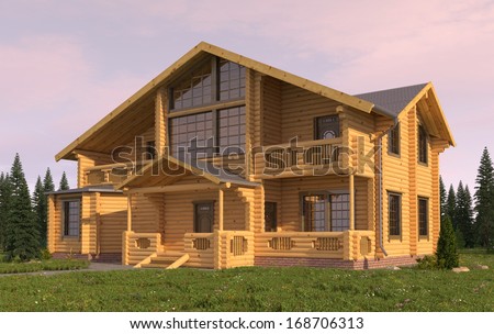 Wooden House In The Forest