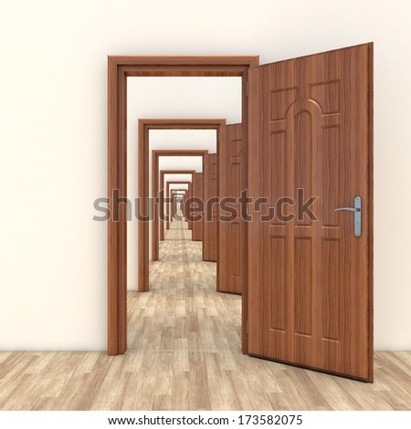 hallway open door