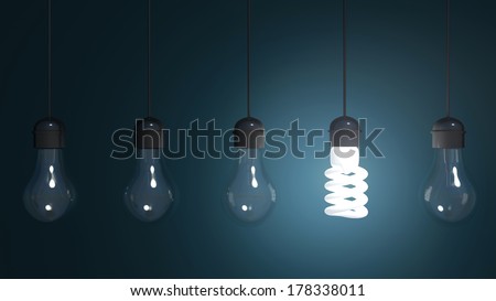 Perpetual motion with light bulbs and energy saver bulb