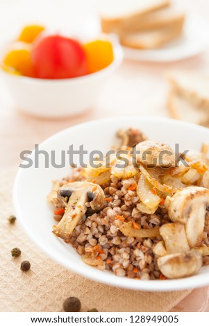 traditional Russian porridge, closeup food
