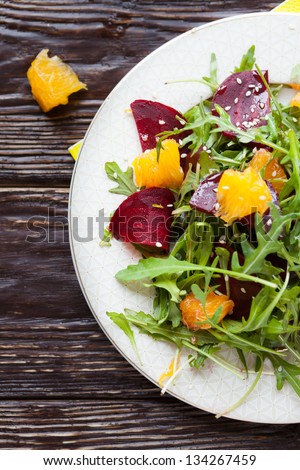 Fresh Salad With Beets And Oranges, Food