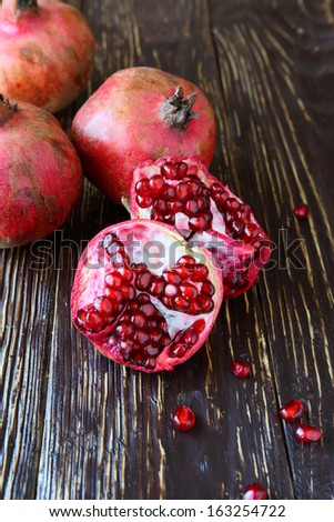 Ripe Juicy Pomegranates, Food