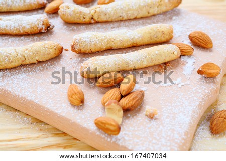 cookies with almonds and other nuts, food closeupe