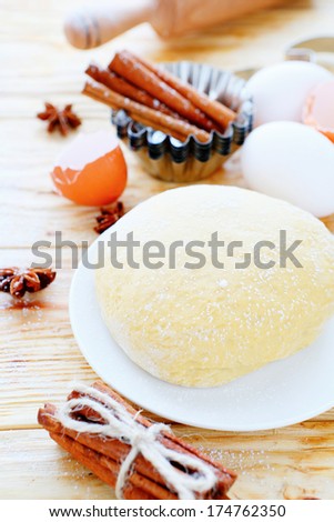 dough and ingredients, food closeup