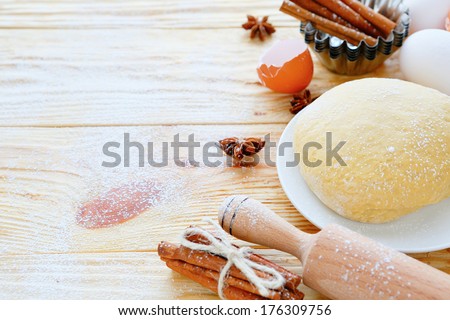 ingredients for baking and pastry, food closeup