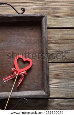 Decoration for Valentine\'s Day on a tray, decor