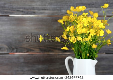 Wild flowers in a vase, bouquet