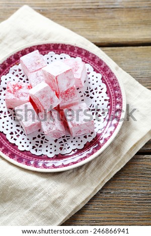 Sweet Eastern sweets on a plate, food