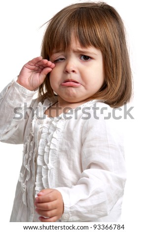 زينة الحياة الدنيا .. - صفحة 103 Stock-photo-portrait-of-little-girl-crying-isolated-on-white-background-93366784