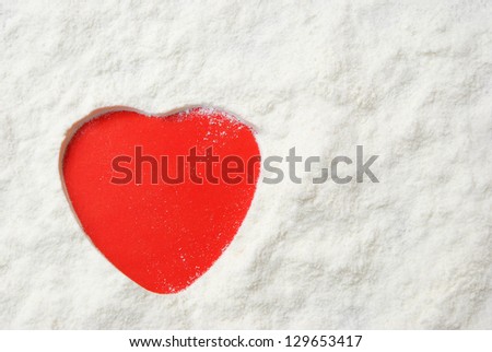 powder milk and red heart