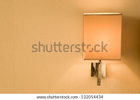 lamp in the room with copy space
