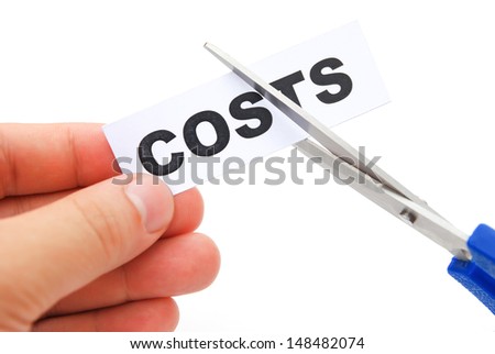 cutting down a tag of costs on white