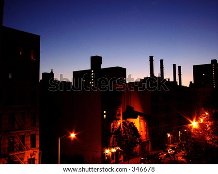 Sunrise over East Village, NY