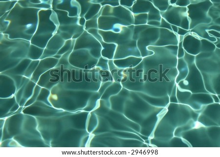 Background of rippled pattern with green pool water