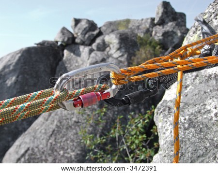 Equipment for mountain climbing and rappelling