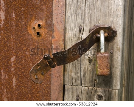 of the rusty broken locker