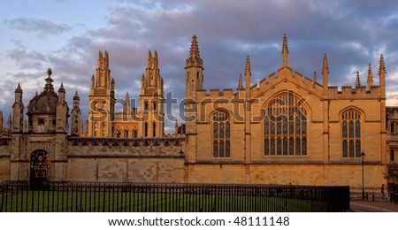 Day view of All Souls College at Oxford England