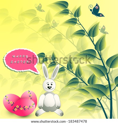 vector illustration greeting card Happy Easter