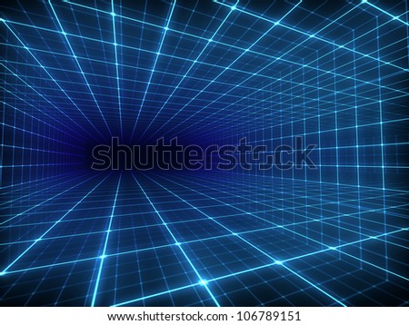 Abstract digital tunnel Abstract digital tunnel