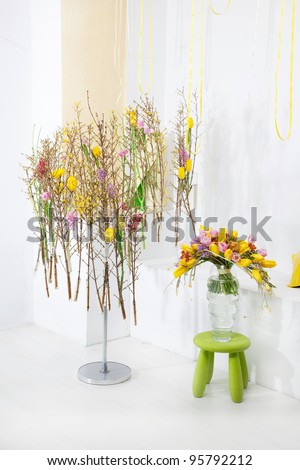 Floristics - beautiful floral concept. Art flowers card design