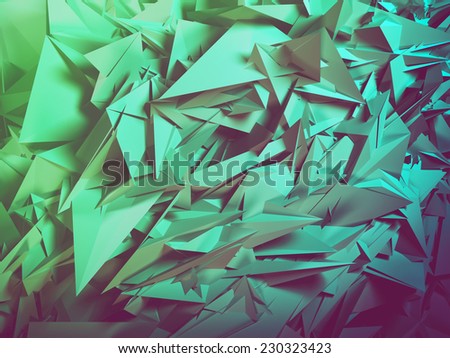 abstract polygonal crystal 3D triangle geometric background
