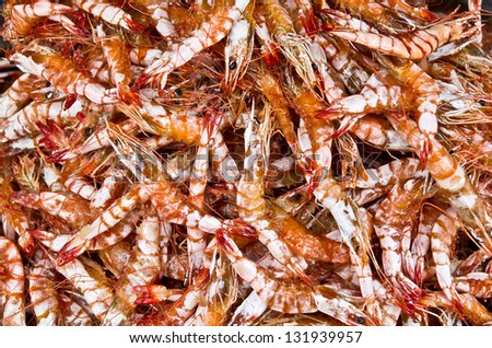 stretch shrimp, sweet flavor tradition local food, Samutprakarn Thailand