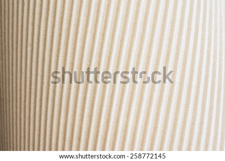 close up of corrugated paper texture from the roll