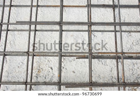 steel rod mesh, reinforcement before pouring concrete