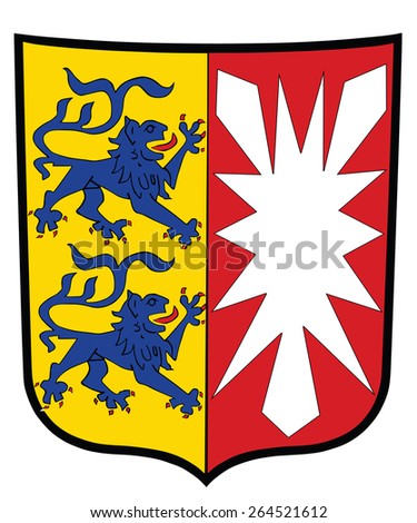 Coat Of Arms Of Schleswig Holstein Stock Vector Illustration