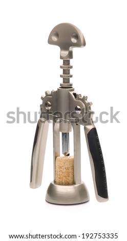 An installation of a corkscrew and a cork itself as an object of art