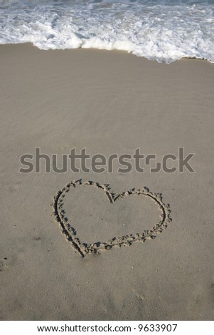 love in the beach sand (perfect for background)