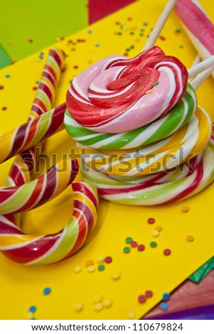 Colorful sweets and hard candy
