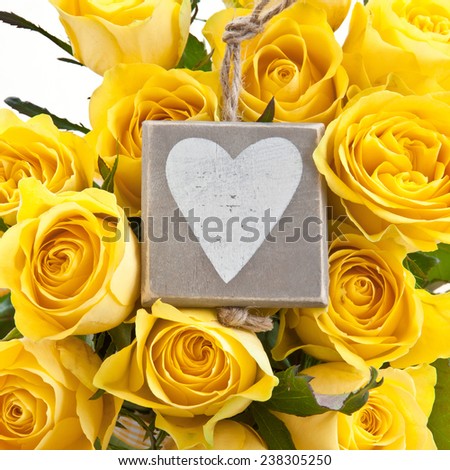 Fresh Bouquet made of bright yellow roses